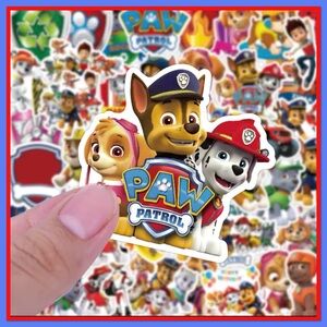 Paw Patrol Multi-Character Sticker with Blue, Red, Yellow Accents